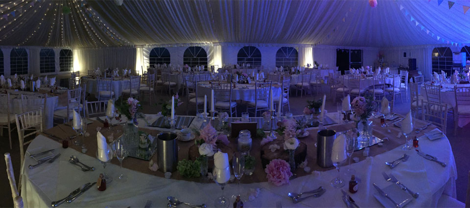A Kwizeen marquee wedding reception