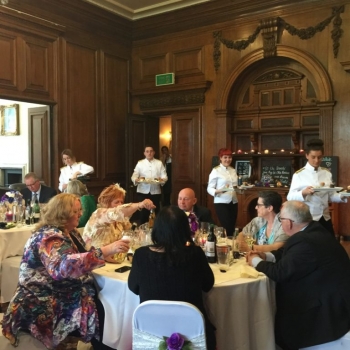 Wedding Outside Catering Staff Serving guests