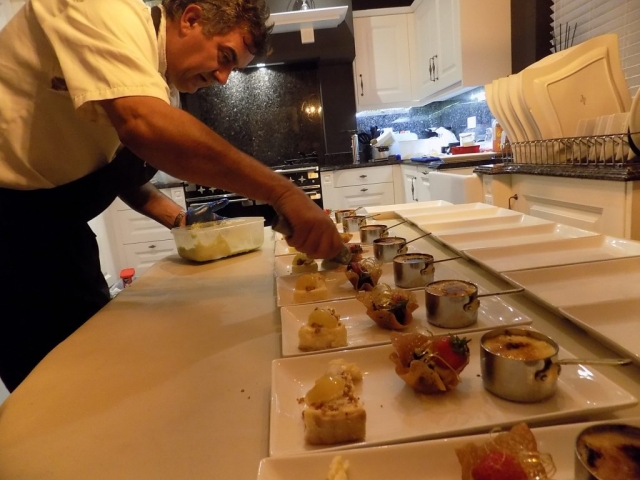 Preparing dessert | Private dinner party catering